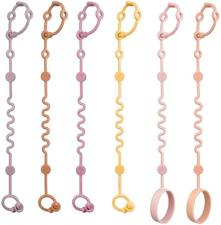 LittleHugs Toy Straps for Baby, Silicone Tether Pacifier Clip, No Throw Travel by LittleHugs