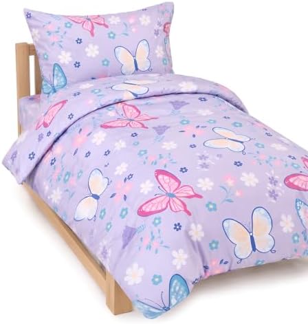 TinyPalsa 4-Piece Toddler Bedding Set, Toddler Bed Comforter Set by TinyPalsa
