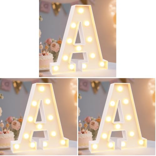 Pooqla LED Marquee Letter Lights Sign, Light Up Alphabet Letter by Pooqla