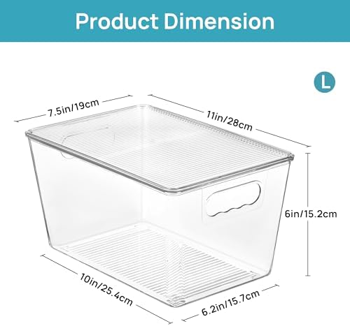 Vtopmart 12 Pack Clear Stackable Storage Bins - Image 2