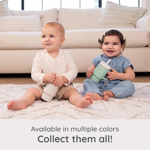 Infantino My 1st Tumbler 9 Oz Silicone Sippy Cup, Cool Mint - Image 4