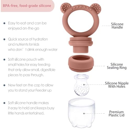 BIGSPINACH Baby Fruit Feeder & Teether Set - Image 2