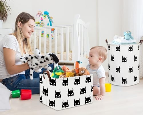 Batman Basket Kids Storage Basket Cute Basket Empty Toy Storage Bin Organizer - Image 3