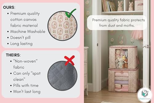 Chaos Cleared Kids Storage Bags – 100% Cotton Canvas Toy & Clothes Organizer - Image 4
