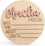 Personalized 3D Baby Name Announcement Sign by Handmade