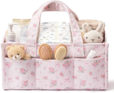 Corduroy Baby Diaper Caddy Organizer by Unknown