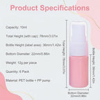 erioctry 10ML Portable Empty Refillable Bottle Cream Shampoo Lotion Treatment - Image 2