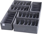 6 Pack Woven-Fabric Dresser Drawer Organizers, 36 Cells by Coorganisers