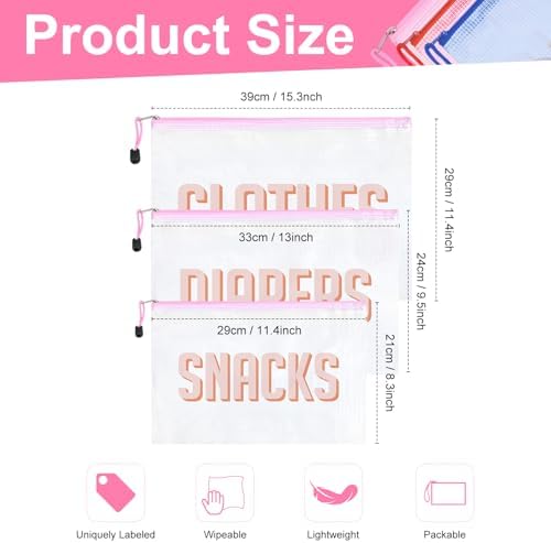3pcs Hospital Bag Organizing Pouches - Image 2
