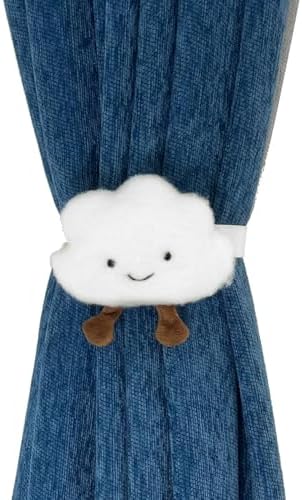 2PACK Snap-Fit Cartoon Cloud Curtain Tiebacks Hook Holdbacks Cute Curtain - Image 4