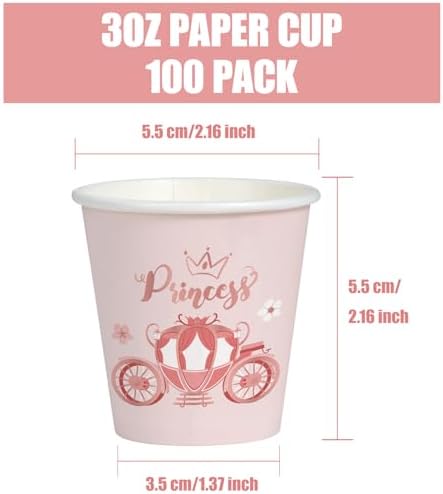WRAPAHOLIC 3oz Pink Princess Bathroom Cups - Image 2