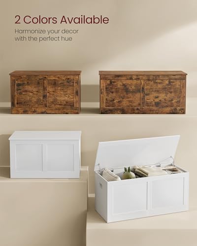 VASAGLE Storage Chest with 2 Safety Hinges, 15.7 x 39.4 x 18.3 Inches - Image 6