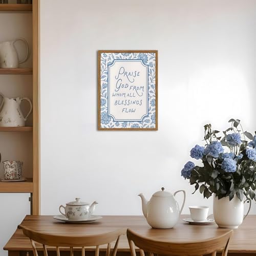 Framed Christian Wall Art, Bible Verse Praise God From Whom All Blessings Flow - Image 4