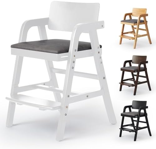 Wooden High Chair for Babies and Toddler Dining Chair by Leesinwing