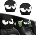 2PCS Funny Cartoon Car Headrest Covers, Cute Funny Cartoon Eyes Car Seat Head by SSFUN