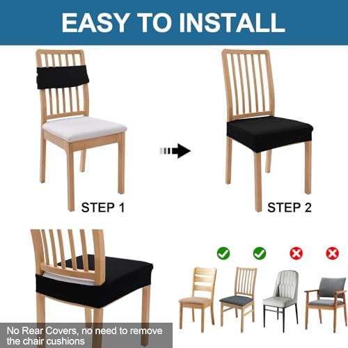 Smiry Waterproof Seat Covers for Dining Room Chairs - Image 5