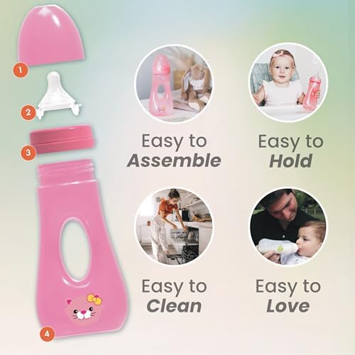 Avima 8 oz Easy Grip Baby Bottles w Medium Flow Nipples - Image 4