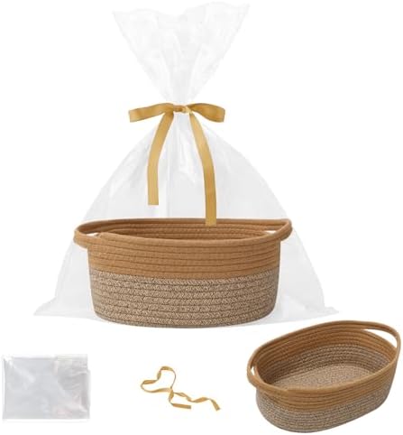 Woven Rope Basket by HZFTJOY