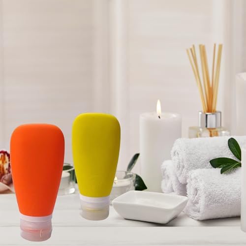 Travel Bottles for Toiletries, TSA Approved 3 oz Leak Proof Silicone Refillable - Image 2