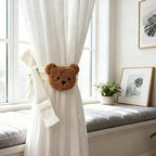 2 Pack Cartoon Bears Curtain Tiebacks, Cute Cartoon Animal Curtain Holdbacks by YGNNIU