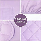 FLXXIE 4-Piece Microfiber Toddler Bedding Set, Light Purple - Image 4