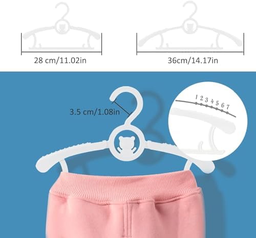 Baby Clothes Hangers 50 Pack, Plastic Kids Hangers Space Saving - Image 4