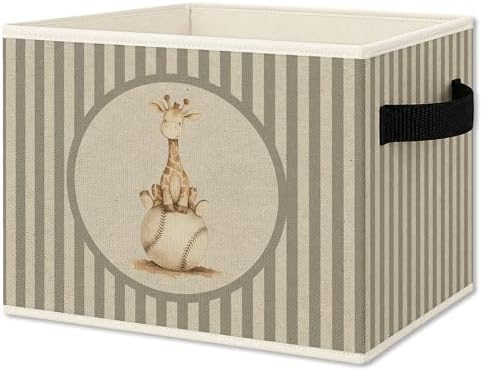 Giraffe Baseball Nursery Foldable Storage Bins Box by Unknown