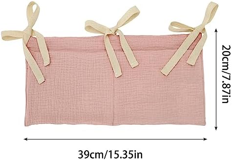 Surakey Baby Crib Pocket with Straps Hanging Baby Diaper Caddy Organizer - Image 2