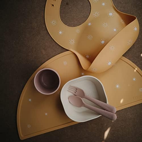 mushie Silicone Baby Bib | Adjustable Fit Waterproof Bibs - Image 2