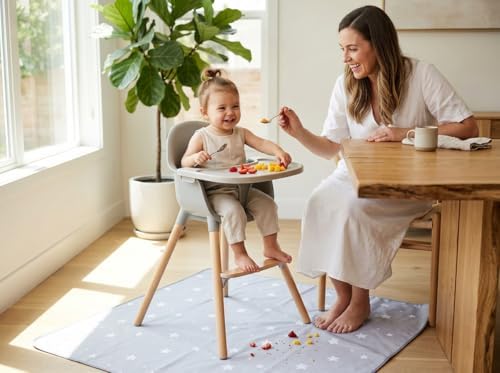Splat Mat for Under High Chair, Waterproof Washable High Chair Floor Mat - Image 6