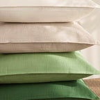 Foindtower Linen Solid Decorative Throw Pillow Covers 22x22 Inch Lime Green - Image 7