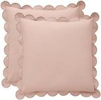 BEBE BASK Scalloped Pillow Cover Set of 2, Cotton by BEBEBASK%C2%AE