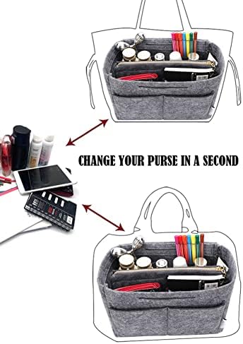 LEXSION Felt Purse Organizer Insert, Tote Bag Shaper Dividers - Image 5