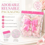 2 Pack Pink Bow Curtain Tiebacks - Image 3