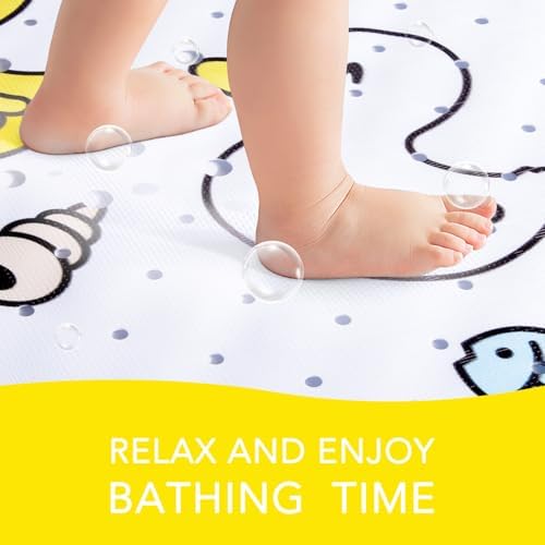 PRATIQUE Kids Bath Mat for Tub Non Slip，40 X 16 Inch Extra Long Kids Bathtub - Image 6