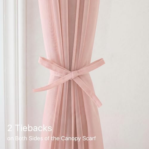 NICETOWN Light Pink Kids Bed Canopy - Image 5