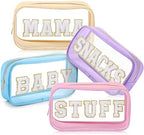 4 Pcs Mama and Baby Toiletry Bag Diaper Bags, Macarons Color by SilTriangle
