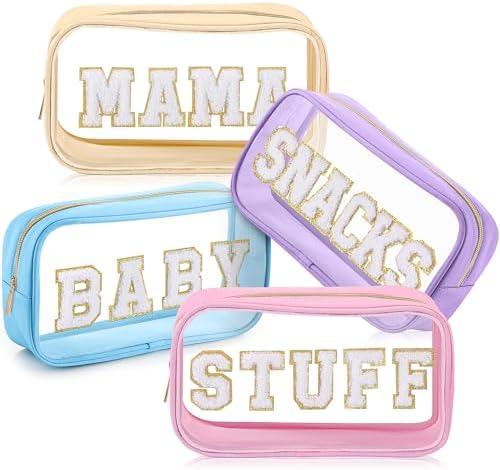 4 Pcs Mama and Baby Toiletry Bag Diaper Bags, Macarons Color by SilTriangle