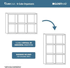 ClosetMaid Cubeicals 6 Cube Storage Shelf Organizer Bookshelf, Vertical or - Image 4