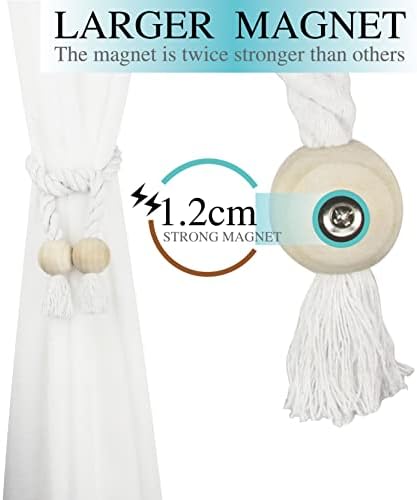 Magnetic Curtain Tiebacks Decorative Tie Back Drapes Holdbacks Nieffeiy - Image 4