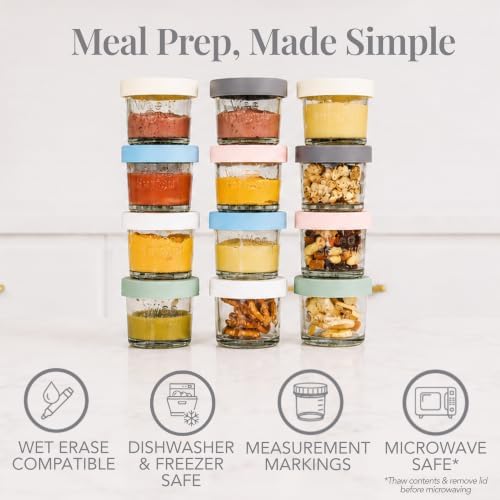 WeeSprout Glass Baby Food Storage Jars - Image 6