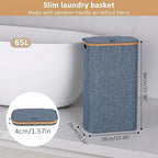 iEGrow 65L Slim Laundry Hamper, Narrow Laundry Basket - Image 2