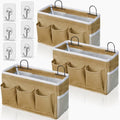 Kanrichu 2pcs 3-pockets Large Wall Hanging Organizer Bag, Linen Fabric Door by KANRICHU