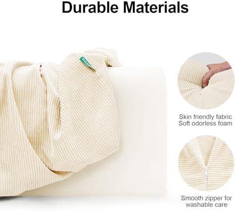 AEOCOO Bed Rail Bumpers for Toddlers, U-Shaped 2.3 Ft Kid Bed Bumpers Beige - Image 5