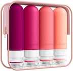 Quatish Travel Bottles for Toiletries, 3 oz Travel Size Containers by Quatish