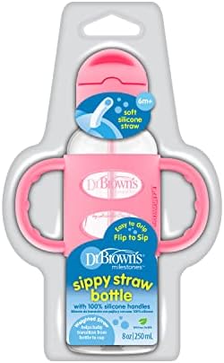 Dr. Brown's Milestones Narrow Sippy Straw Bottle, Spill-Proof - Image 2