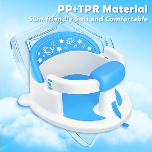 Baby Bath Seat 6M+, Non-Slip Cushion, CPSC Certified, 5-Pc Set - Image 3