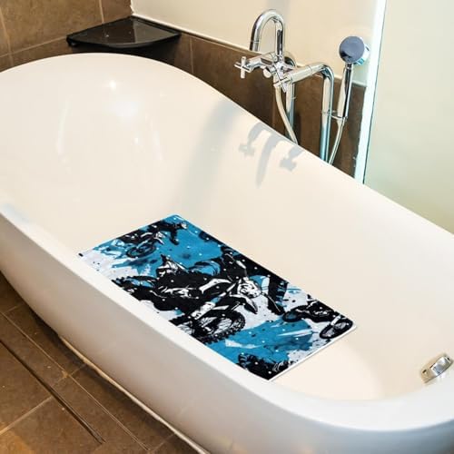 Shower Mat Non Slip, Motorcycles Anti Slip Bath Mat - Image 4
