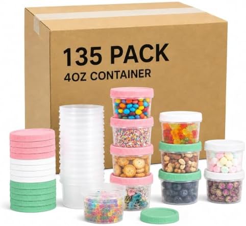 DEMORA 4 oz Plastic Food Containers by DEMORA