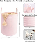 Woven Cotton Rope Laundry Basket - Image 2